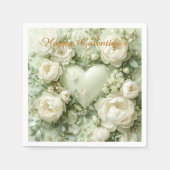 Rococo Butterfly Garden Galentine Floral Elegance スタンダードカクテルナプキン (正面)