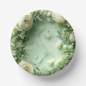 Rococo Butterfly Garden Galentine Floral Elegance ペーパーボウル (正面)