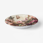 Rococo Butterfly Garden Galentine Floral Elegance ペーパーボウル (傾斜あり)