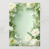 Rococo Butterfly Garden Galentine Tea Party Menu 招待状 (裏面)