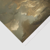 Rococo Buzz Black Poodle Vintage Oil Painting 薄葉紙 (詳細)