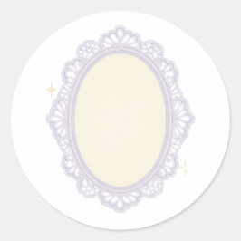 Rococo cameo frame ラウンドシール