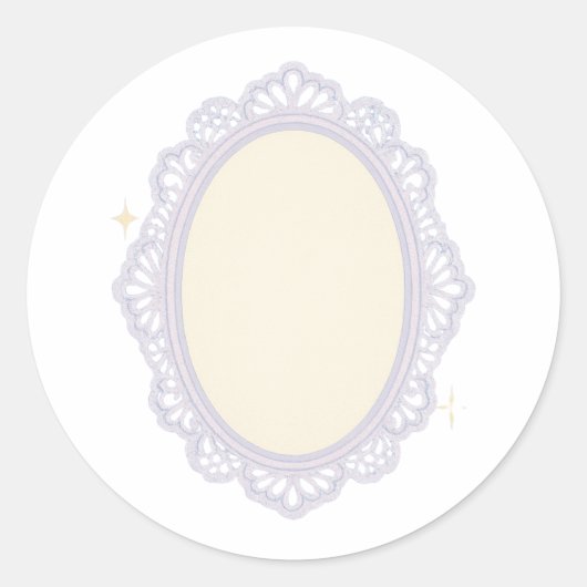 Rococo cameo frame ラウンドシール (正面)