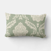 Rococo Damask Art I 2Way Cream and Green ランバークッション (裏面)