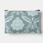 Rococo Damask Art I Duck Egg Blue+Teal アクセサリーポーチ (正面)