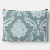 Rococo Damask Art I Duck Egg Blue+Teal アクセサリーポーチ (正面)