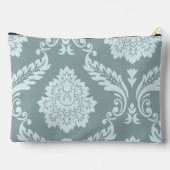 Rococo Damask Art I Duck Egg Blue+Teal アクセサリーポーチ (裏面)