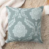 Rococo Damask Art I Duck Egg Blue+Teal クッション (ブランケット)