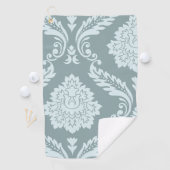 Rococo Damask Art I Duck Egg Blue+Teal ゴルフタオル (インサイチュ)