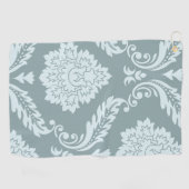 Rococo Damask Art I Duck Egg Blue+Teal ゴルフタオル (横)