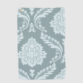 Rococo Damask Art I Duck Egg Blue+Teal ゴルフタオル (正面)