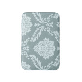 Rococo Damask Art I Duck Egg Blue+Teal バスマット (正面縦)