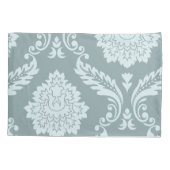 Rococo Damask Art I Duck Egg Blue+Teal 枕カバー (裏面)