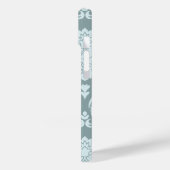 Rococo Damask Art I Duck Egg Blue+Teal Case-Mate iPhoneケース (裏面 / 左)