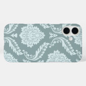 Rococo Damask Art I Duck Egg Blue+Teal Case-Mate iPhoneケース (裏面 (横))