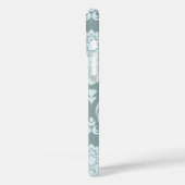 Rococo Damask Art I Duck Egg Blue+Teal Case-Mate iPhoneケース (裏面 / 左)