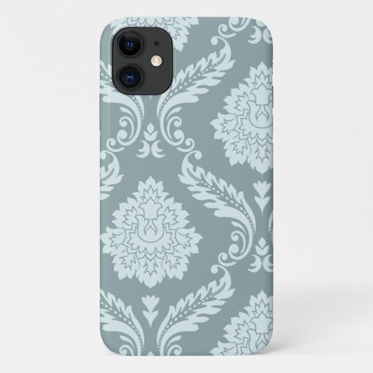 Rococo Damask Art I Duck Egg Blue+Teal Case-Mate iPhoneケース (裏面)