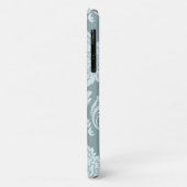 Rococo Damask Art I Duck Egg Blue+Teal Case-Mate iPhoneケース (裏面/左)
