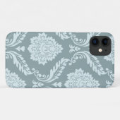 Rococo Damask Art I Duck Egg Blue+Teal Case-Mate iPhoneケース (裏面(横))