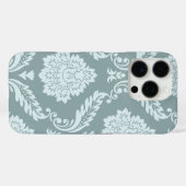 Rococo Damask Art I Duck Egg Blue+Teal Case-Mate iPhoneケース (裏面 (横))