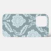 Rococo Damask Art I Duck Egg Blue+Teal Case-Mate iPhoneケース (裏面 (横))