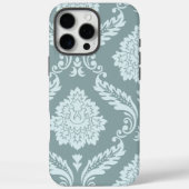 Rococo Damask Art I Duck Egg Blue+Teal Case-Mate iPhoneケース (裏面)
