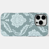 Rococo Damask Art I Duck Egg Blue+Teal Case-Mate iPhoneケース (裏面 (横))
