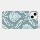 Rococo Damask Art I Duck Egg Blue+Teal Case-Mate iPhoneケース (裏面 (横))