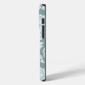 Rococo Damask Art I Duck Egg Blue+Teal Case-Mate iPhoneケース (裏面 / 左)