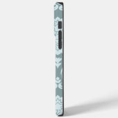 Rococo Damask Art I Duck Egg Blue+Teal Case-Mate iPhoneケース (裏面 / 左)