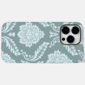 Rococo Damask Art I Duck Egg Blue+Teal Case-Mate iPhoneケース (裏面 (横))
