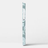 Rococo Damask Art I Duck Egg Blue+Teal Case-Mate iPhoneケース (裏面 / 左)