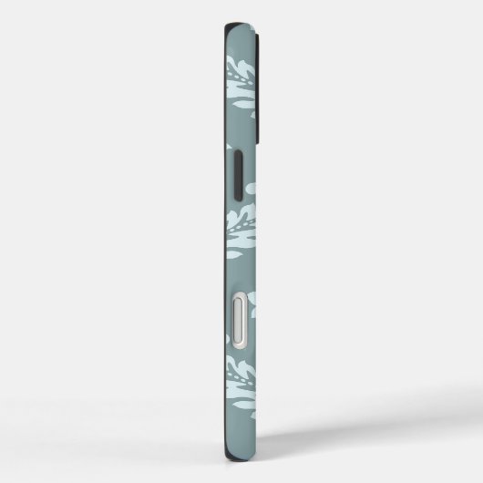 Rococo Damask Art I Duck Egg Blue+Teal Case-Mate iPhoneケース (裏面 / 右)