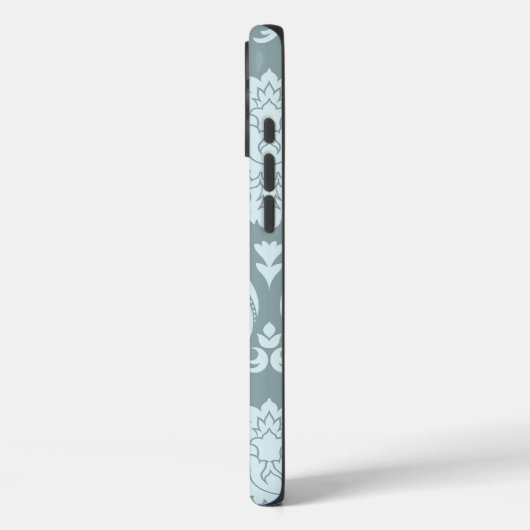 Rococo Damask Art I Duck Egg Blue+Teal Case-Mate iPhoneケース (裏面 / 左)