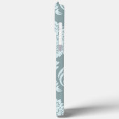 Rococo Damask Art I Duck Egg Blue+Teal Case-Mate iPhoneケース (裏面 / 左)