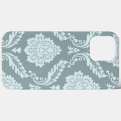 Rococo Damask Art I Duck Egg Blue+Teal Case-Mate iPhoneケース (裏面 (横))