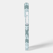 Rococo Damask Art I Duck Egg Blue+Teal Case-Mate iPhoneケース (裏面 / 左)