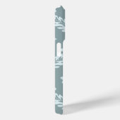 Rococo Damask Art I Duck Egg Blue+Teal Case-Mate iPhoneケース (裏面 / 右)