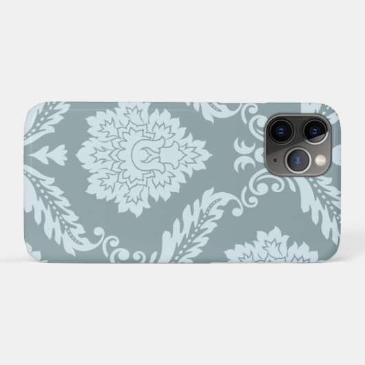 Rococo Damask Art I Duck Egg Blue+Teal Case-Mate iPhoneケース (裏面(横))