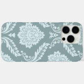 Rococo Damask Art I Duck Egg Blue+Teal Case-Mate iPhoneケース (裏面 (横))