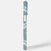 Rococo Damask Art I Duck Egg Blue+Teal Case-Mate iPhoneケース (裏面 / 右)