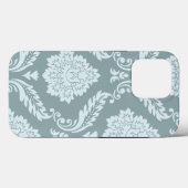 Rococo Damask Art I Duck Egg Blue+Teal Case-Mate iPhoneケース (裏面 (横))