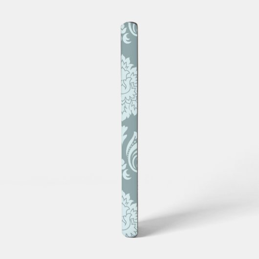 Rococo Damask Art I Duck Egg Blue+Teal Samsung Galaxyケース (左側面)