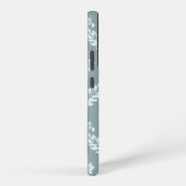 Rococo Damask Art I Duck Egg Blue+Teal Samsung Galaxyケース (右側面)