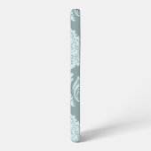 Rococo Damask Art I Duck Egg Blue+Teal Samsung Galaxyケース (左側面)