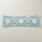 Rococo Damask Big Pattern Duck Egg Blue+Teal ボディピロー (正面)