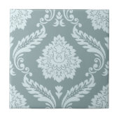 Rococo Damask Lg Pattern Duck Egg Blue+Teal タイル (正面)