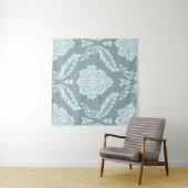 Rococo Damask Lg Pattern Duck Egg Blue+Teal タペストリー (インサイチュ(横))