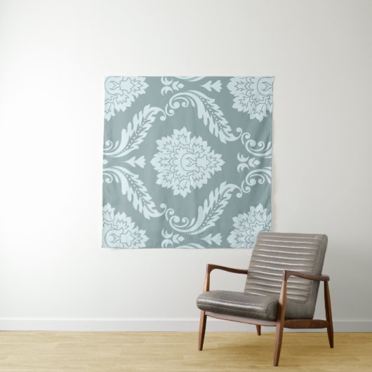 Rococo Damask Lg Pattern Duck Egg Blue+Teal タペストリー (インサイチュ(横))