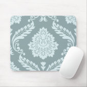 Rococo Damask Lg Pattern Duck Egg Blue+Teal マウスパッド (マウス)